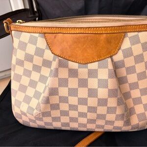 Checkered Tan and Brown Women's Bag